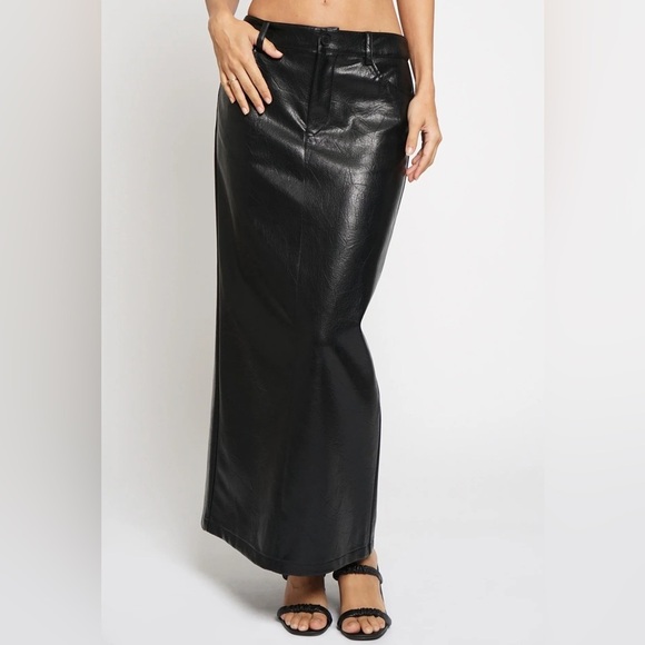 Faux Leather Skirt - Picture 2 of 5